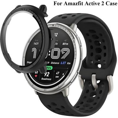 Protector Case For Amazfit Active 2 Full Coverage Tempered Glass Screen Protector For Amazfit Active 2 Bumper Shell Accessories