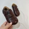 Spring 2026 Children's Leather Shoes: Velcro Loafers for Boys & Soft Sole Princess Shoes for Girls