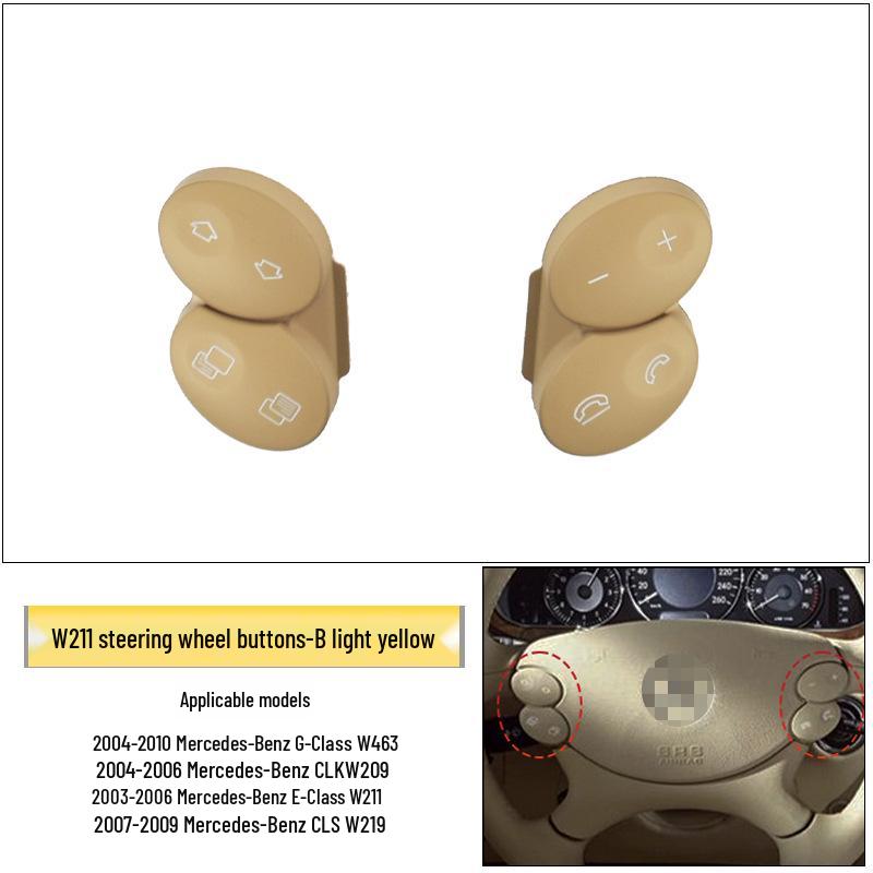 Compatible with Mercedes-Benz E-Class W211 Steering Wheel Buttons: E200, E260, E300L Multifunction.