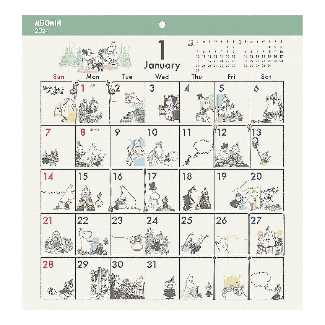 

Art Print Japan 2024 Moomin Comic Design Calendar No.178