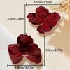 Orecchini a Bottone con Fiore Rosso Grande Design da Donna Senso dell'Atmosfera Orecchini alla Moda