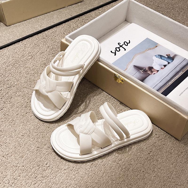 Non-Slip Rhinestone & Pearl Summer Slippers for Little Girls