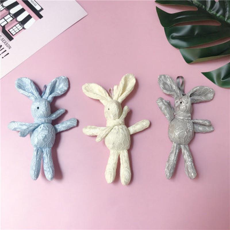 Rabbit special cute rabbit doll key bag hanging pendant cartoon flower wedding party decoration