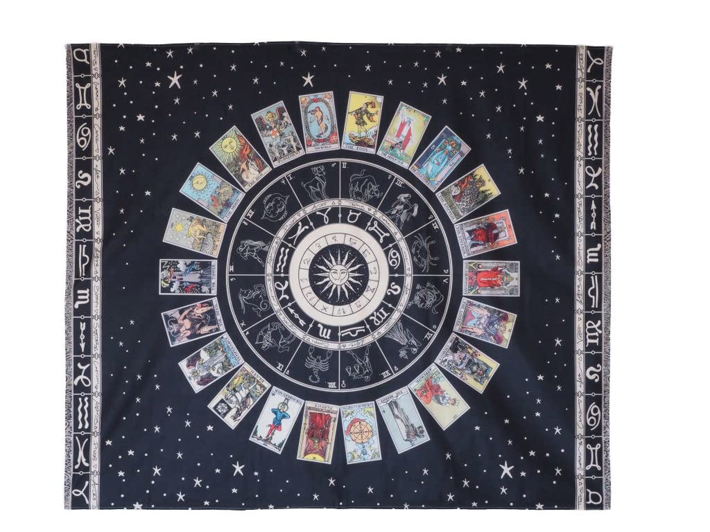 

RELIGHT Таро Магия Стена Интерьерная Занавеска 210 x 150 Гобелен, Магия, Гадание, Трюки, Подвесной, (черный (Карты Таро, Толстые) см)