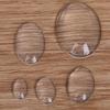 Pick Size Oval Shape Transparent Flat Back Glass Cabochon For Jewelry Decoration Making DIY Rings Materials