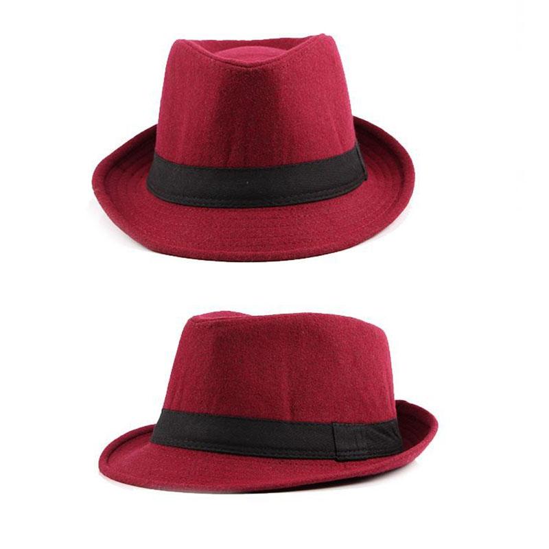 Black Jazz Hat Tweed Middle-aged 