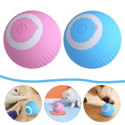 Electric Cat Ball Toys USB Rechargeable Smart Interactive Cat Toy ABS Intelligent Rolling Toy Ball for Indoor Playing
