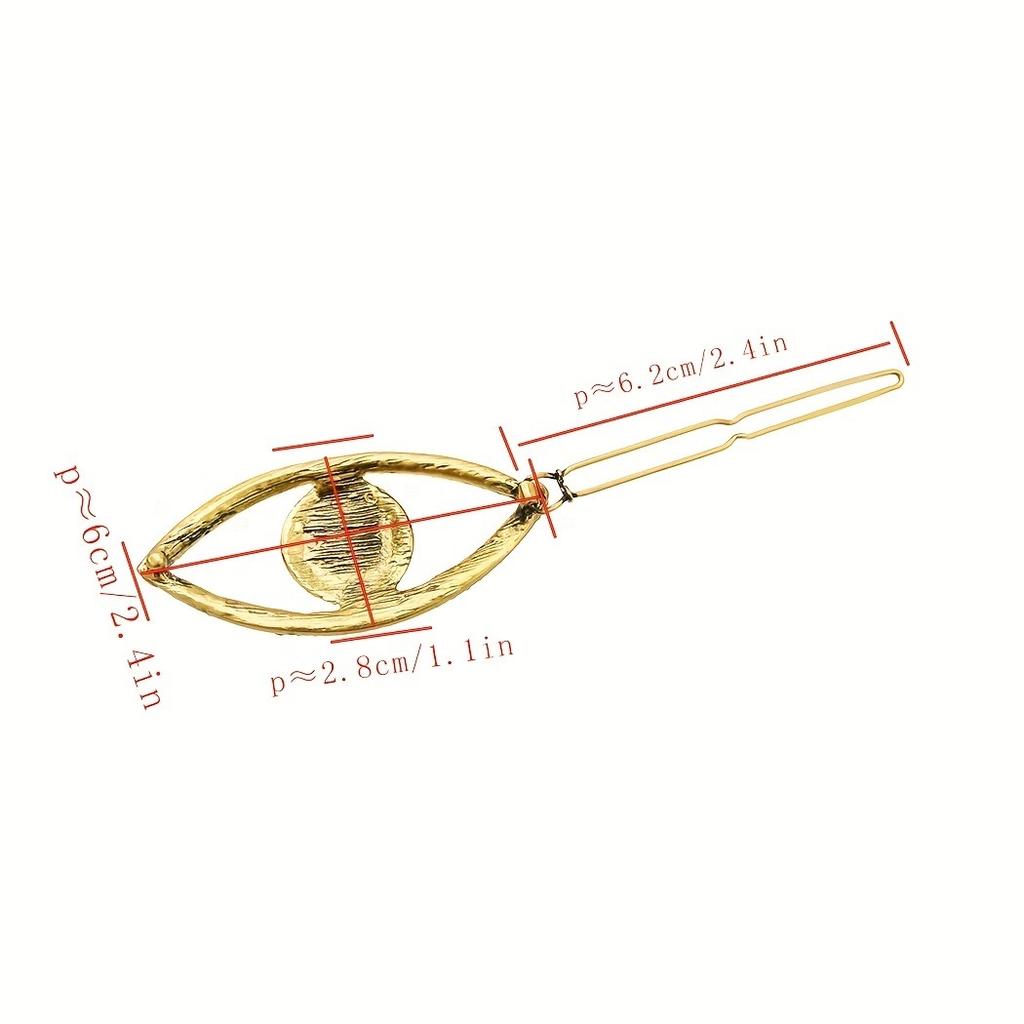 2pcs Punk Style Devil's Eye Spicy Girl's Hair Clip Halloween Carnival Party Role Playing Niche Design Side Clip Hair Accessory