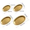Stainless Steel Oval Vegetable Dish Food Grade Undivided Serving Plate for Curry Salad Home Use