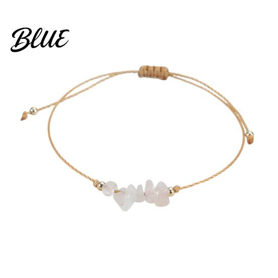 Vibrant Crystal Bracelet Gemstone Women Men Adjustable Braided Boho String