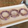 Natural Purple Phantom Quartz Bracelet, Double-Layered, New Chinese Style, Ametrine Pixiu Bracelet for Women, Light Luxury, Niche, Versatile