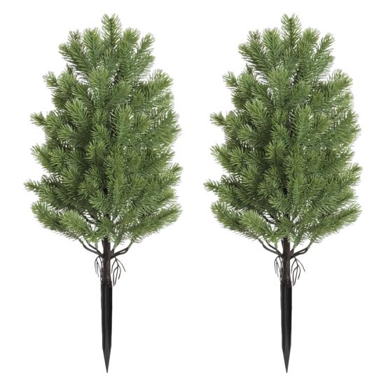 Artificial Cedar Topiary Tree with Stake Lifelike Faux Cedar Pines Christmas Tree UV Resistant Simulated Shrubs for Front Porch Outdoor Decor