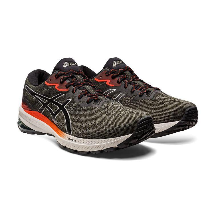 Asics GT 1000 11 TR Nature Bathing - Olive Arancione Scarpe da Ginnastica da Uomo Verdi 1011B573-300