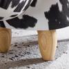 Universal Pet Foot Stool for All Seasons, Also Shoe-Changing Stool, Solid Wood Legs, Suitable for Home Decoration, Black and White