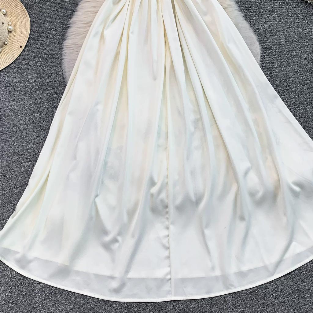 2026 New Summer Women Floral Print Short Sleeve Midi Long Elegant Gorgeous Bridesmaid Cocktail Party Dress with Round Neck