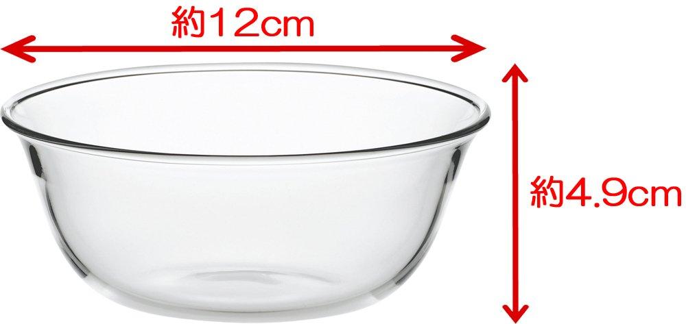 iwaki Glass Fruit Dessert Set of 3 Heat-Resistant Cups, 300ml, KBT945,