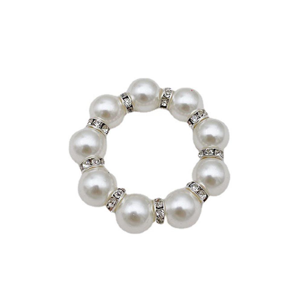 Set Di 20 Anelli Portatovaglioli Rosa Con Perle In Metallo - Ideali Per Matrimoni, Compleanni E Decorazione Tavola Elegante