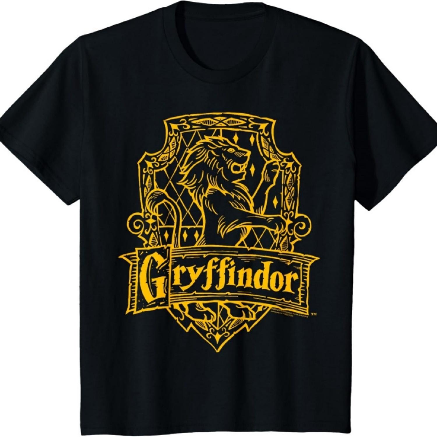 

Футболка с гербом Гриффиндора в стиле лайн-арт Гарри Поттер S