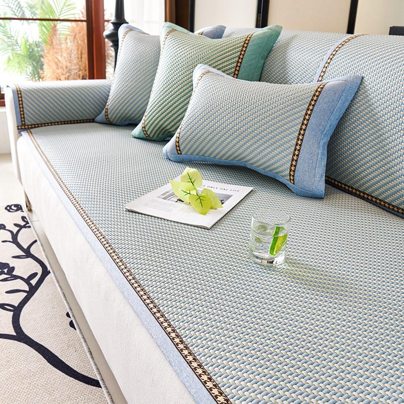 2026 Cool Rattan Sofa Cushion Non-slip Couch Cover Mat Home