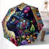 1pc Cat Flowers Automatic Open/close, All-Season Portable Folding Umbrella, Travel, Everyday, Formal Events143