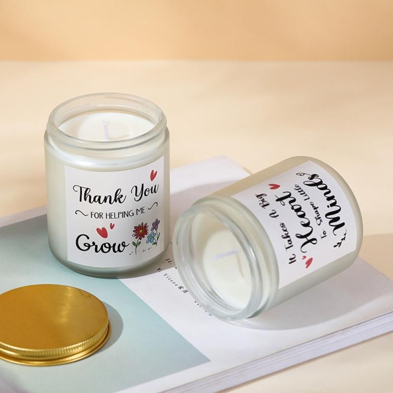Natural Plant Wax Blend Candle With Essential Oil Long Hour Fragrances Candle In Jar with Gold Cover Thank You Gift