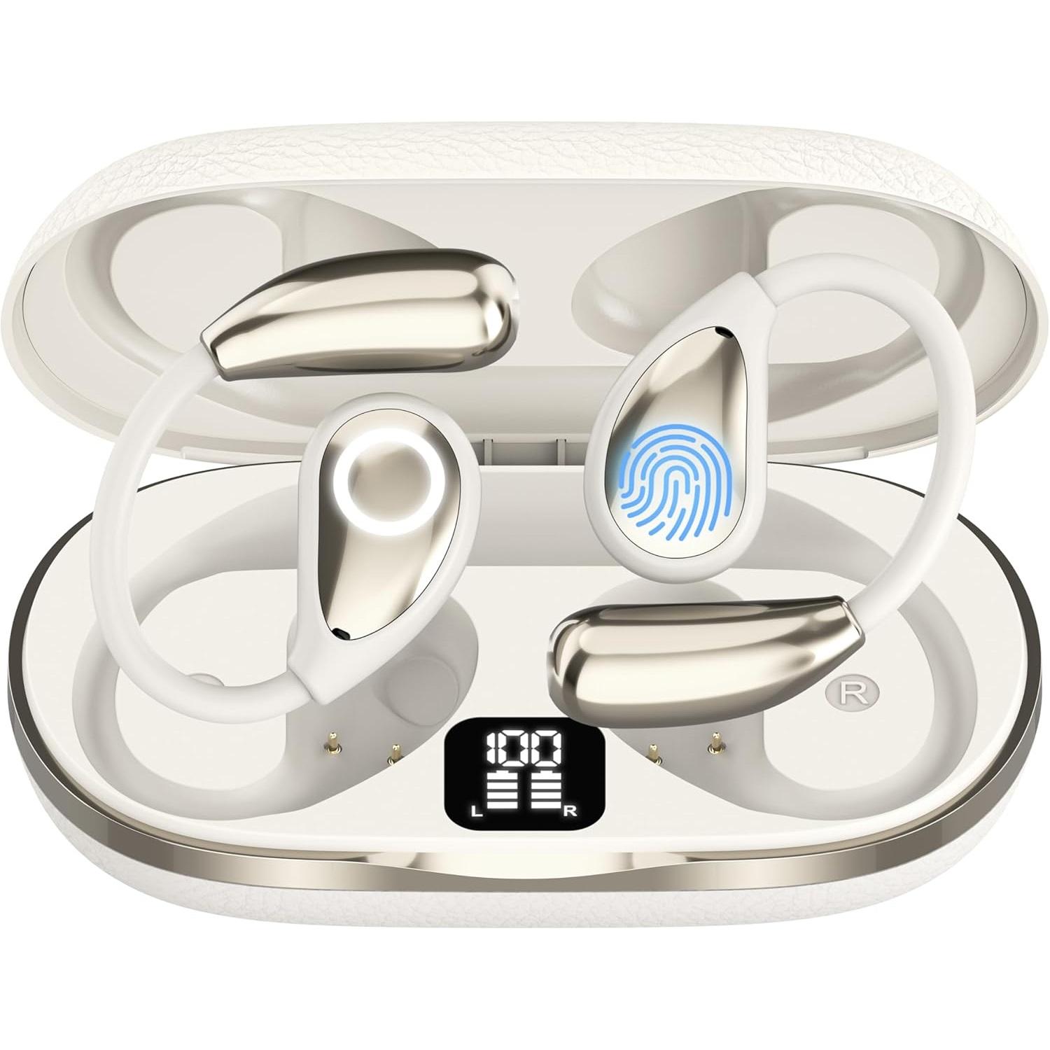 

Наушники-вкладыши с функцией перевода в реальном времени AI144 языка и акцента 3-в-1 наушники-переводчики для путешествий, бизнеса, обучения Беспроводные наушники Bluetooth 5.4 бежевый