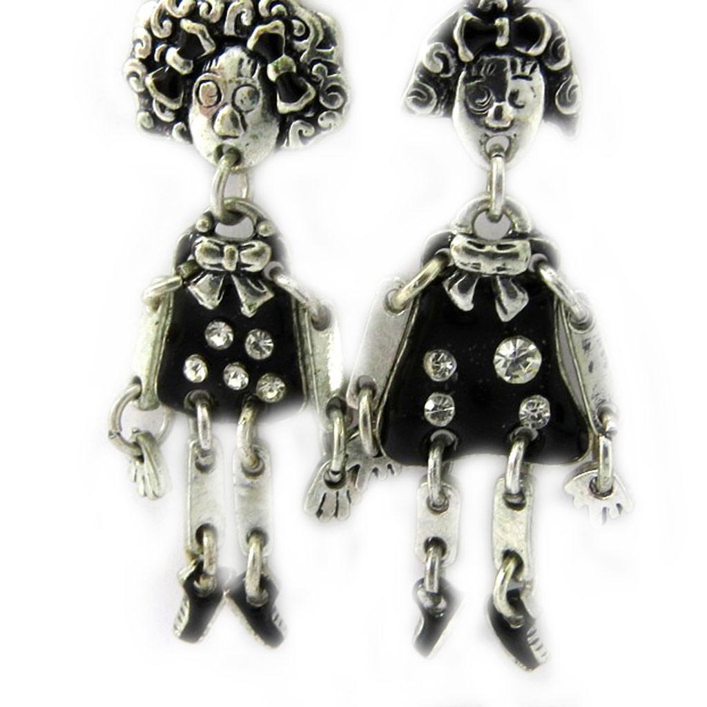 Les Trésors De Lily [G7759] - Black 'Capucines' Designer Earrings