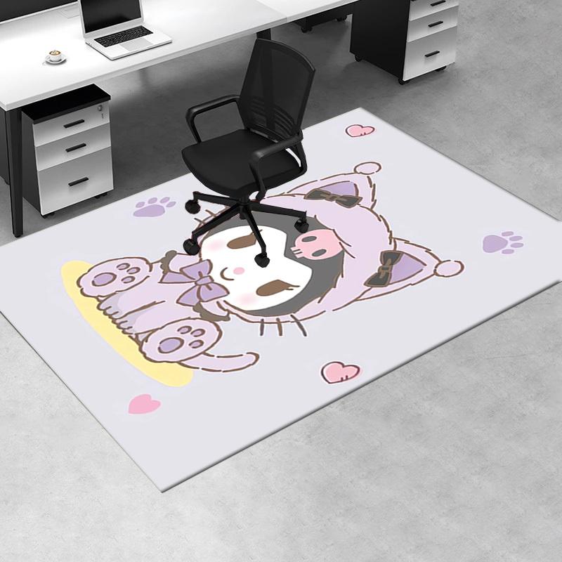 Office Rug Kawaii, Cat Anti-Slip Rug, Machine Washable for Living Room, Bedroom, Office, Multiple Sizes, Bedroom Mat, Decorative Mat, Durable Mat, Liv