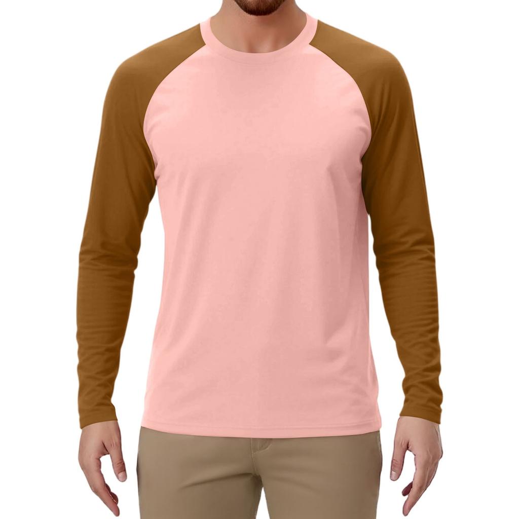 Pánské sportovní tričko s dlouhým rukávem raglánového střihu v kontrastních barvách