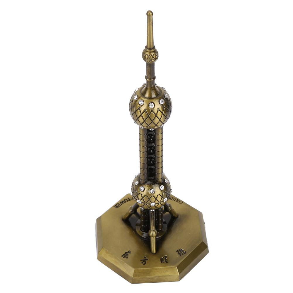 Shanghai Oriental Pearl with Diamond Model Electroplating Workmanship Travel Souvenir