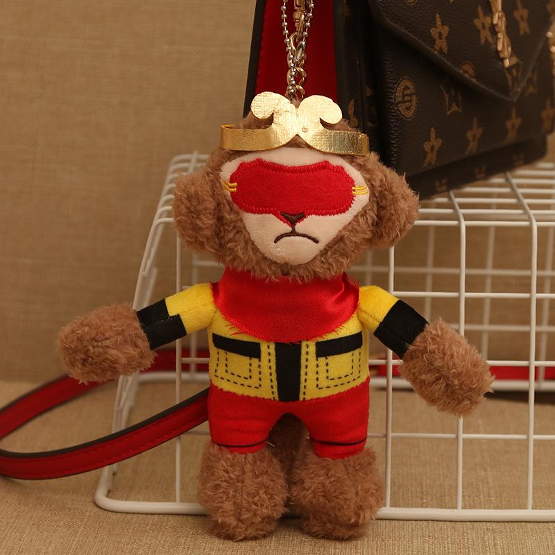 Destiny Wukong Pandantiv Jucărie de Pluș Păpușă Maimuță Regele Geantă Cheie Decorare