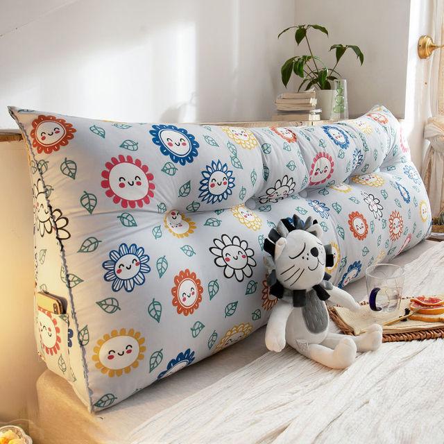 

Большая треугольная съемная подушка на молнии для спины, прикроватная подушка размера King Queen, наполнитель для подушки, высокоэластичная подушка для сиденья дивана 60x23x50cm