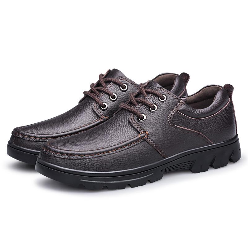 Herbst Winter Herren Natur Echtleder Schuhe Lässig Business Büro Schwarz Braun Plus Übergröße 48 49 50