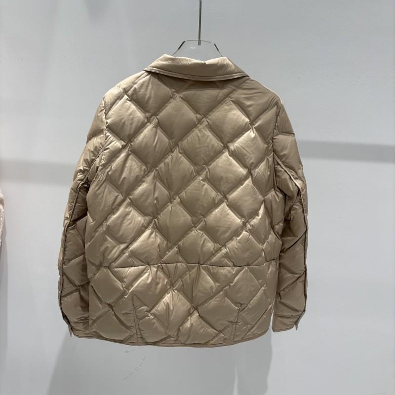 Womens Lightweight Reversible Duck Down Puffer Jacket With Stand Collar Quilted Short Coat Winter