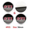 For VW 4PCS Car Wheel Center Hub Cap Logo Sticker Emblem Badge Cover For VW Volkswagen Polo Golf Passat Tiguan Jetta Touareg Magotan EM1