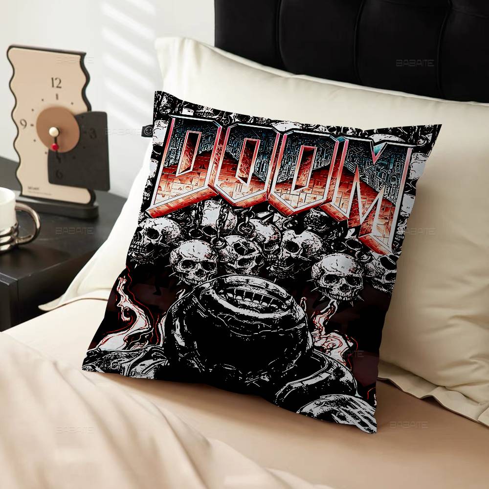 Game D-Dooms E-Eternal Personalized Picture Text Home Decorative Pillows Household Gifts 45X45Cm
