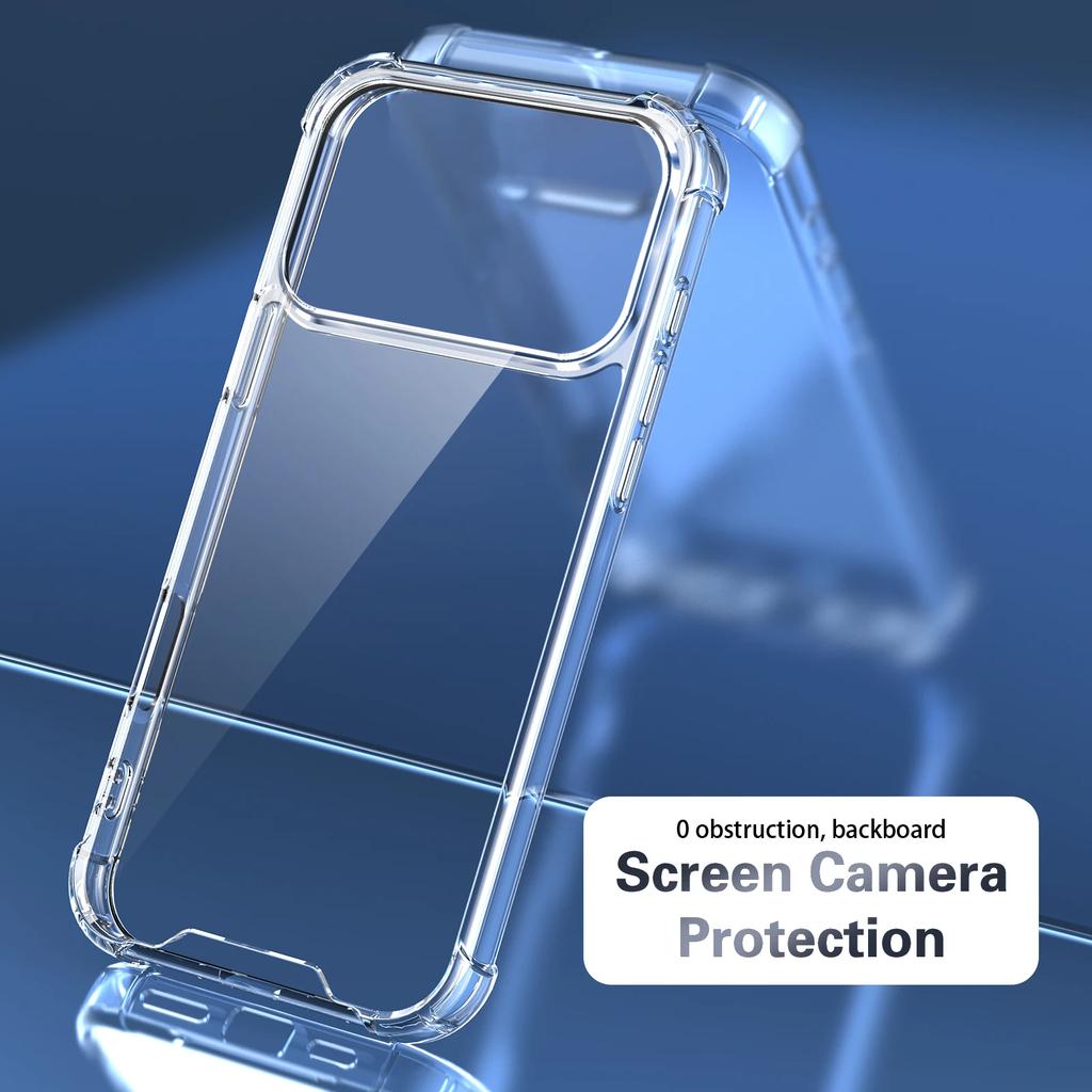 Case for IPhone 17 Pro Max 17Air 16 15 14 Plus 13 12 11 Pro Max 16e Coque  High Transparent Anti-Shock Protective Cover