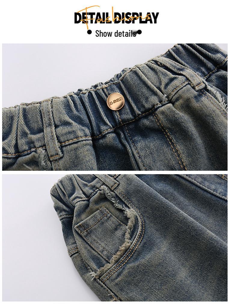 Herbst 2025 Mädchen Wide-Leg Jeans für 7-16 Jahre - Lockerer, Straight-Leg Schnitt