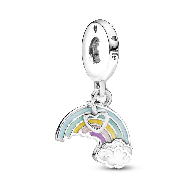 New Copper Romantic Rainbow Stars And Clouds Beads Fit For Original Bracelet Pendant Jewelry Making Accessories