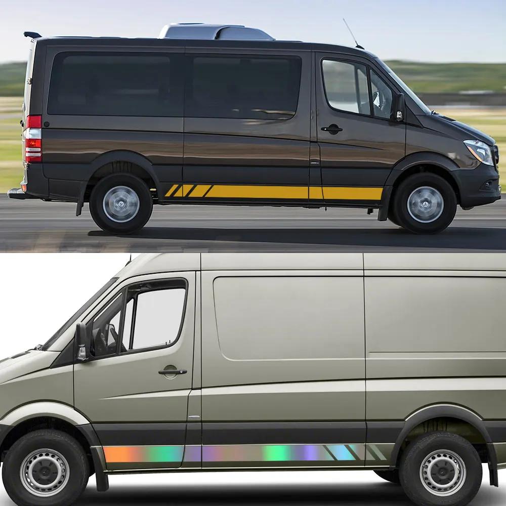 Car Stickers Van Camper Door Side Motorhome Stripes Vinyl Decal Decoration Accessories For Mercedes Benz Sprinter W903 W906 W907