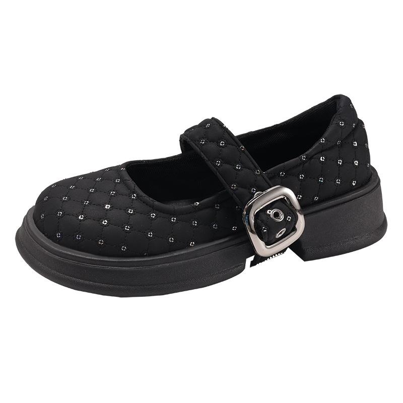 Retro Black Premium French Platform Shallow Mouth Single Shoes Women's Summer 2025 New with Skirt Versatile Mary Jane Shoes