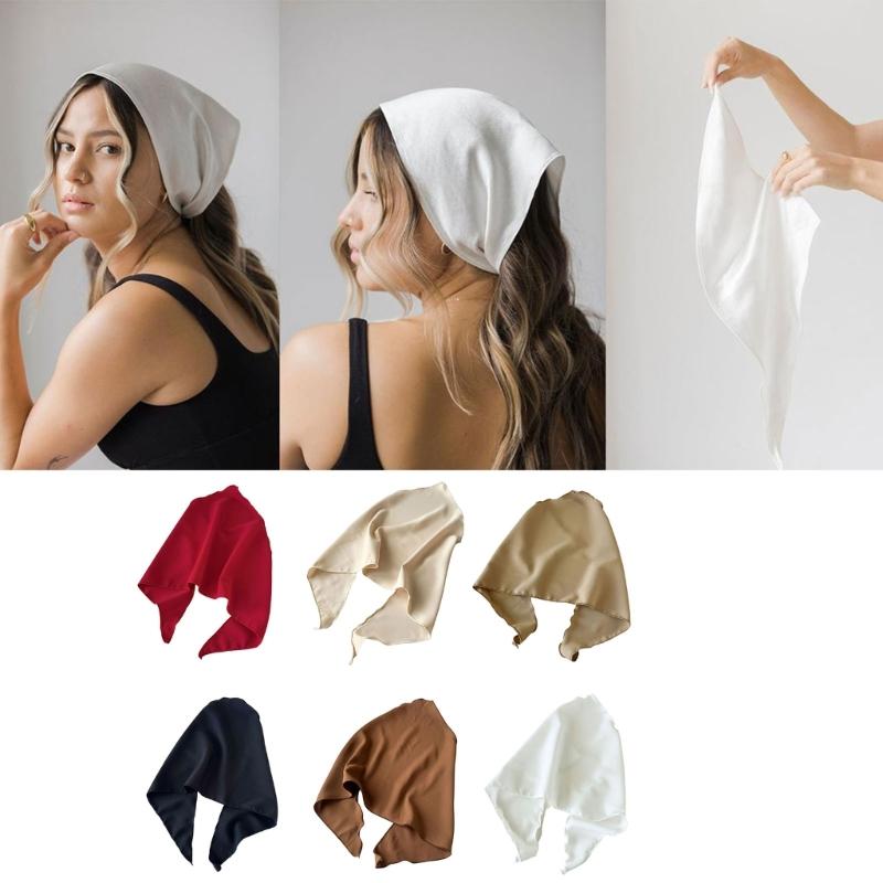 Triangular Shape Head Scarf Hair Band For Various Styles Soft Cotton Fabric Suitable For Casual Formal