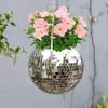 1 Stück Einzigartiger Handgefertigter Hängender Disco-Spiegelkugel-Pflanzer im Bohemian-Stil - Selbstbewässernd, Platzsparend, Stilvolle Heimdekoration für