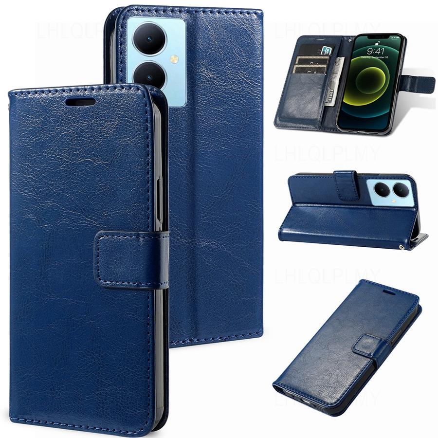 Luxury Leather Flip Protect Case For Vivo Y36 V40 Y27 5G V29E V29 Lite Y03 Y18 Y28 Y28S Y27S V30E V30 SE Pro Wallet Cover Coque