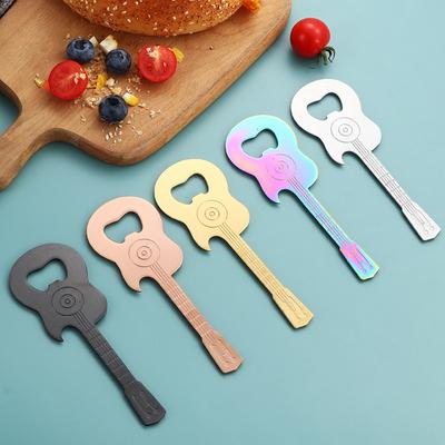 Stainless Steel Guitar Bottle Opener Beer Bottle Opener Thick Bottle Opener With Magnetic Back Bottle Opener Refrigerator Magnet