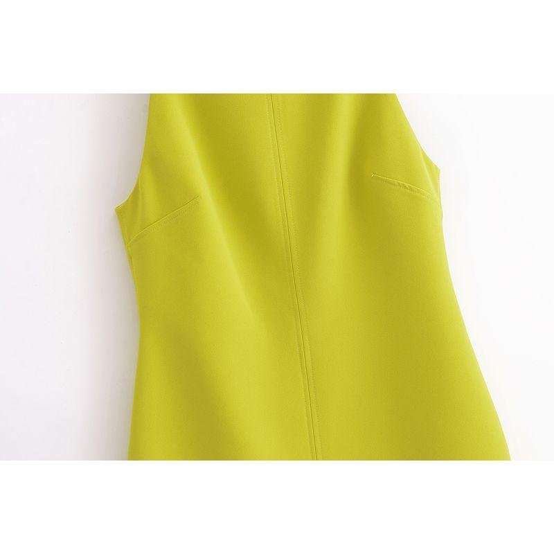 Kaslead New Arrival Women's Clothing Fashion Style Fashion Slim-Fitting Simple Straight Collar Sleeveless Dress 9479049