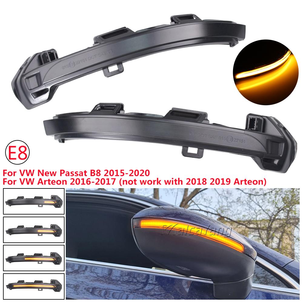 For VW Passat B8 Variant Arteon Rearview Side Mirror Dynamic Sequential Blinker Indicator LED Turn Signal Light 2015 2016 2017