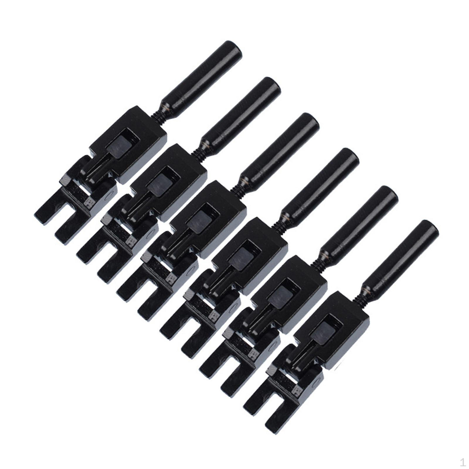 

6 Бриджевых сёдел для электрогитар, Металлические детали с пружиной и винтом, Замена black