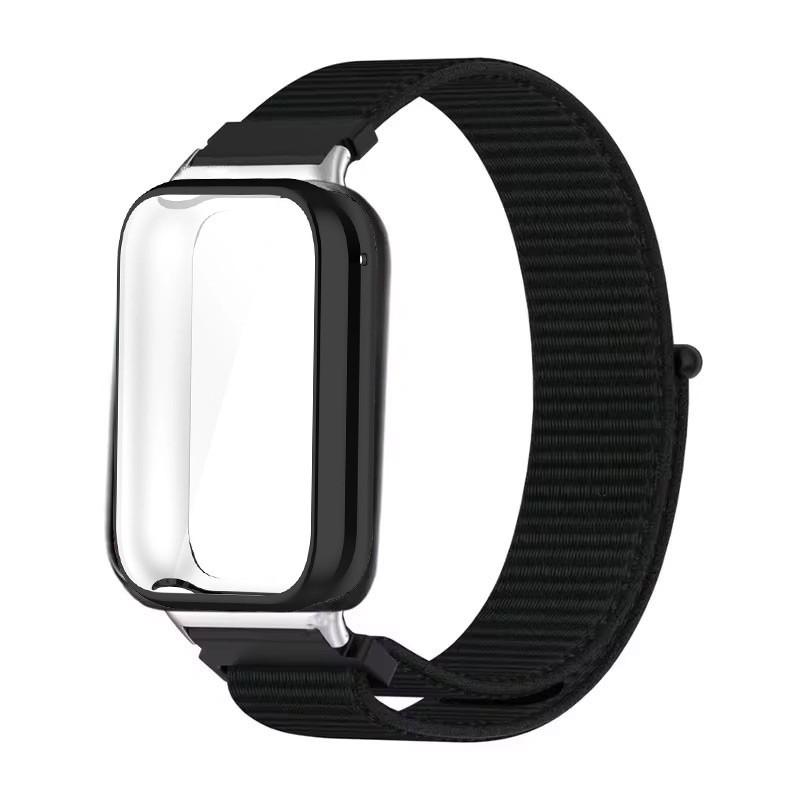 Nylon Loop Strap TPU Case for Xiaomi Smart Band 9 Pro/8 Pro Bracelet Replacement Sports Strap for Mi Band 9 Pro/8 Pro