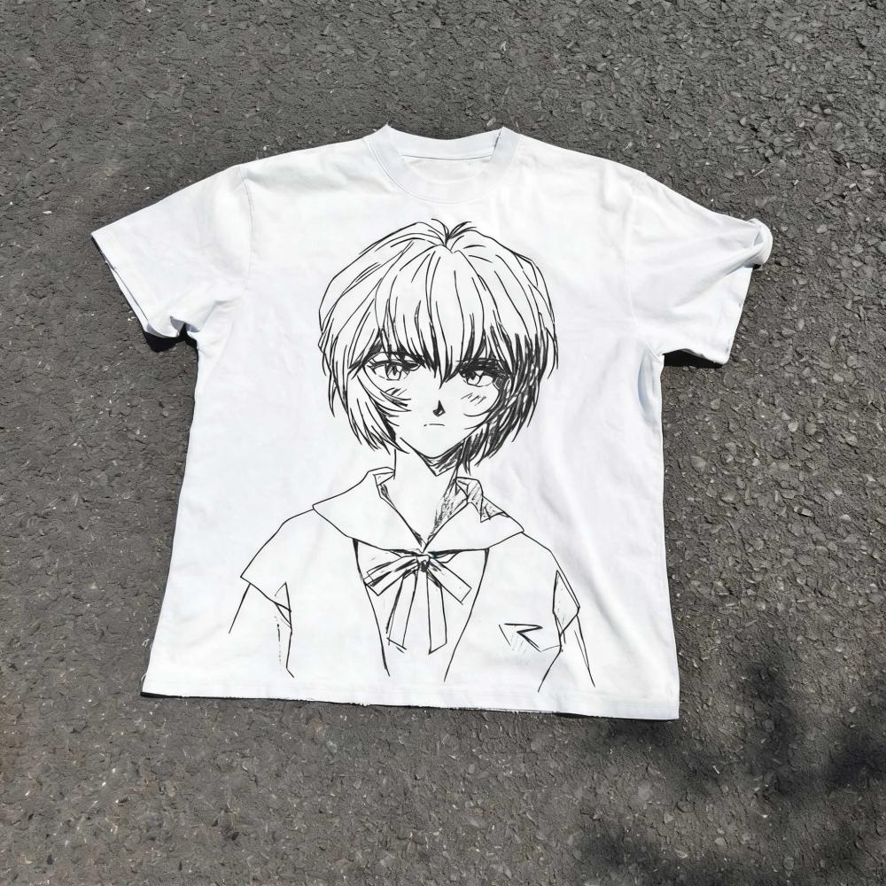 

2026 Новая футболка Ева Единица 01 Футболка Neon Genesis Evangelion для мужчин Японская аниме-рубашка Унисекс Летний хлопковый топ с коротким рукавом 4XL